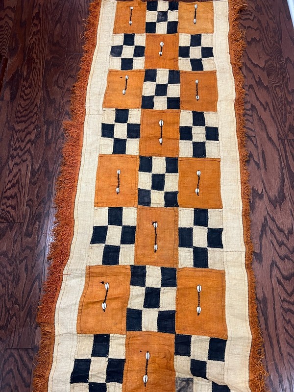 genuine 9 feet African (Congo) Kuba Raffia cloth fabric, natural woven handmade gallery