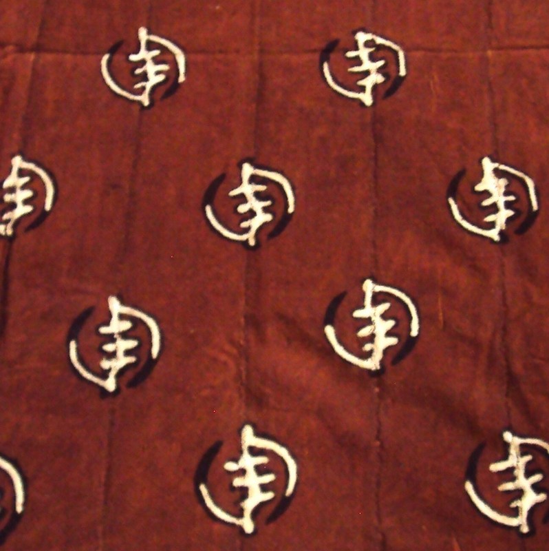 ELABORATE VINTAGE 5.5FT AFRICAN HANDMADE MUDCLOTH TEXTILE Hand Dyed HUGE gallery