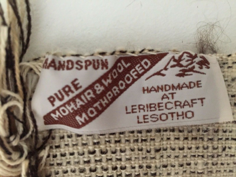 Hand Woven Mohair & Wool Wall Hanging from Lesotho, Africa gallery