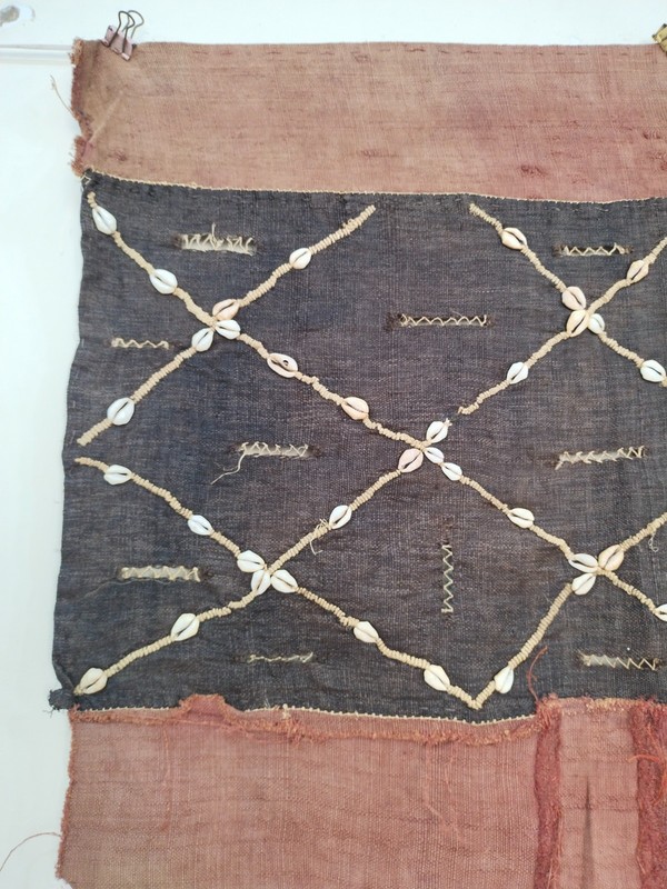 Vintage African Kuba Raffia Cloth Textile – Handwoven Congo Kuba Art A41 gallery