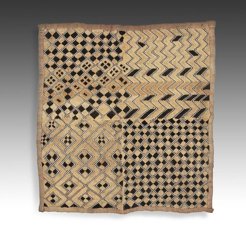 KUBA SHOOWA PRESTIGE PANEL CUT PILED RAFFIA D. R. OF CONGO CENTRAL AFRICA 20TH C