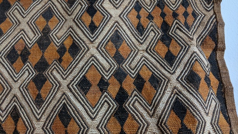 AFRICAN ORIGINAL KUBA RAFFIA CLOTH PANEL TEXTILE CURRENCY KASSAI SHOOWA DRCONGO gallery