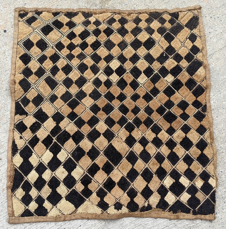 AFRICAN ORIGINAL KUBA THICK PILE RAFFIA CLOTH PANEL TEXTILE CURRENCY DRCONGO gallery