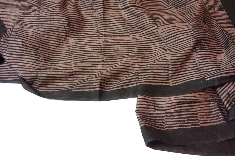 XXL Hand-printed Adire batik textile from Nigeria, West Africa NEW A10 gallery