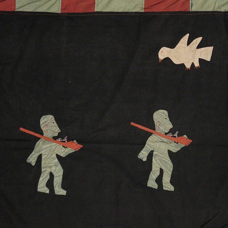 MONUMENTAL FRANKAA ASAFO MILITARY FLAG COTTON APPLIQUE FANTE GHANA WEST AFRICA gallery