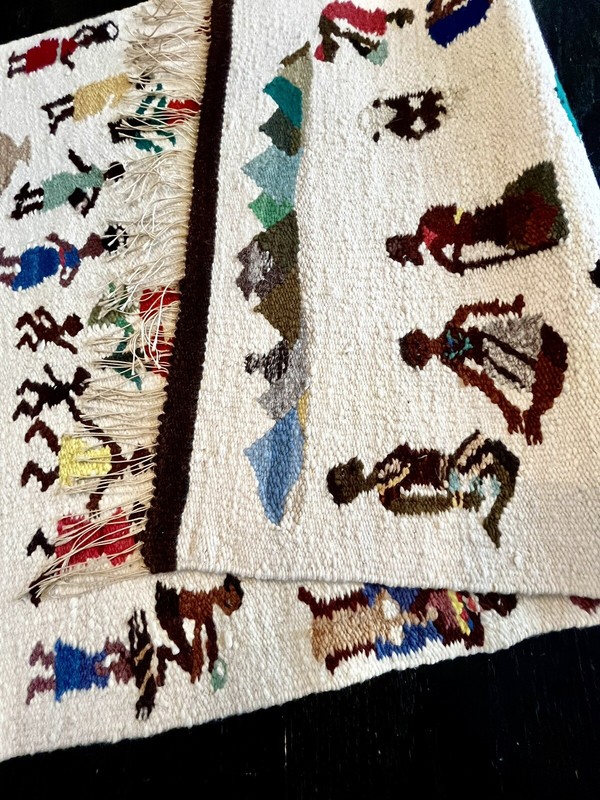 Marjorie Pope-Ellis School of Weaving Wool Rug (54”x27”) Sobantu South Africa gallery