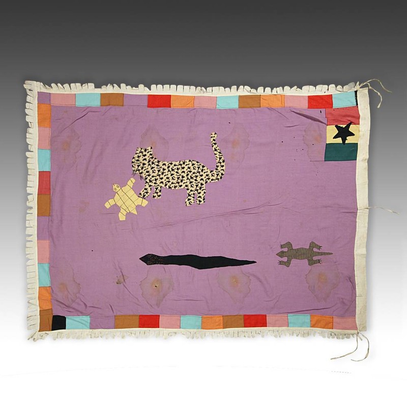 FRANKAA ASAFO MILITARY WARRIOR FLAG COTTON APPLIQUE FANTE GHANA WEST AFRICA