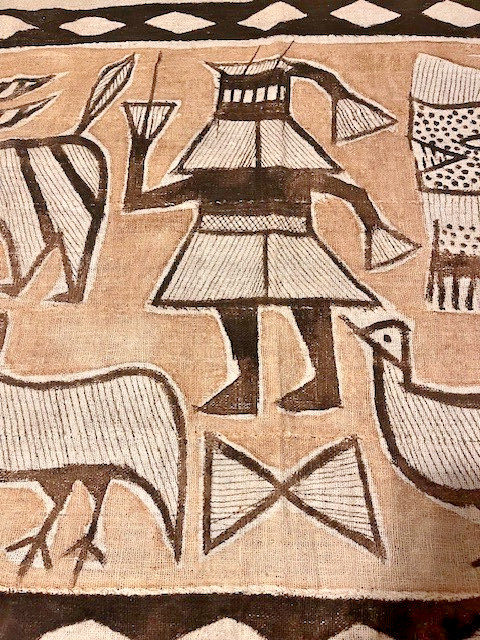 Vintage African Korhogo Hand Painted Mud Cloth 49 3/4" x 33" Wall Art Tapestry gallery