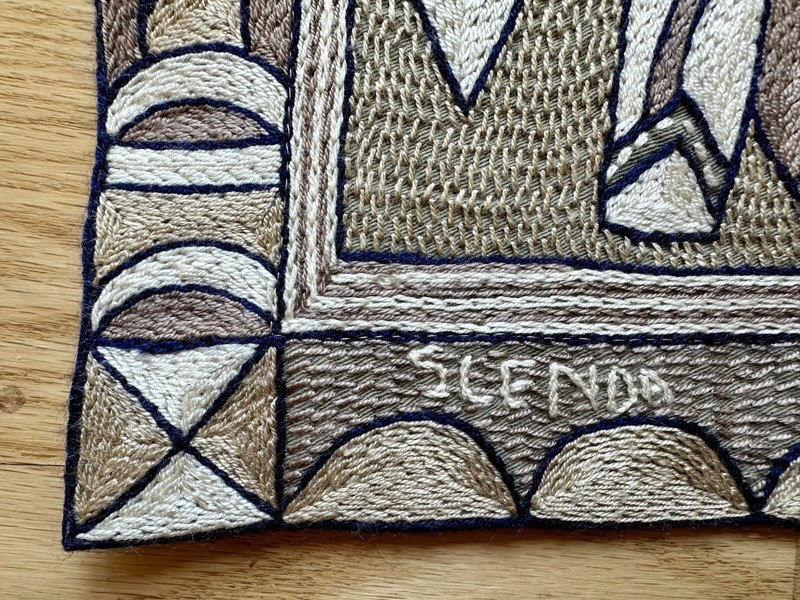 Kaross South African Art Zebra Embroidered Placemat Safari Tapestry NEW gallery