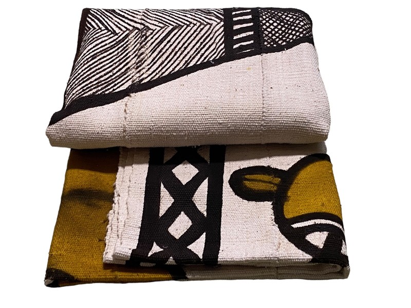 #7067 Vintage Korhogo Textile by the Senufo People Cote d'Ivoire 61" by 37" gallery