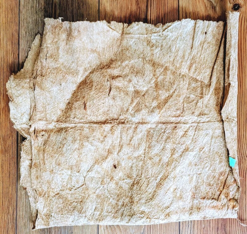 VERY RARE AFRICAN M'BUTI PYGMY NATIVE PAINTING TEXTILE BARK LOIN CLOTH DR CONGO gallery