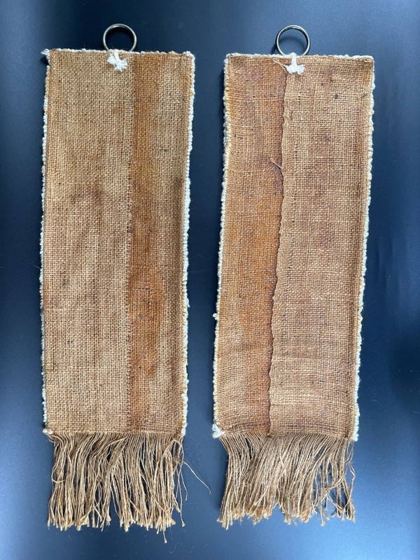 Vintage MCM African Women Wall Panel Pair - Woven Wool Tapestry - Tribal Woman gallery