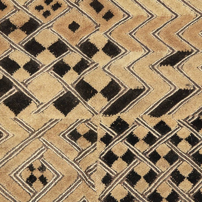 KUBA SHOOWA PRESTIGE PANEL CUT PILED RAFFIA D. R. OF CONGO CENTRAL AFRICA 20TH C gallery