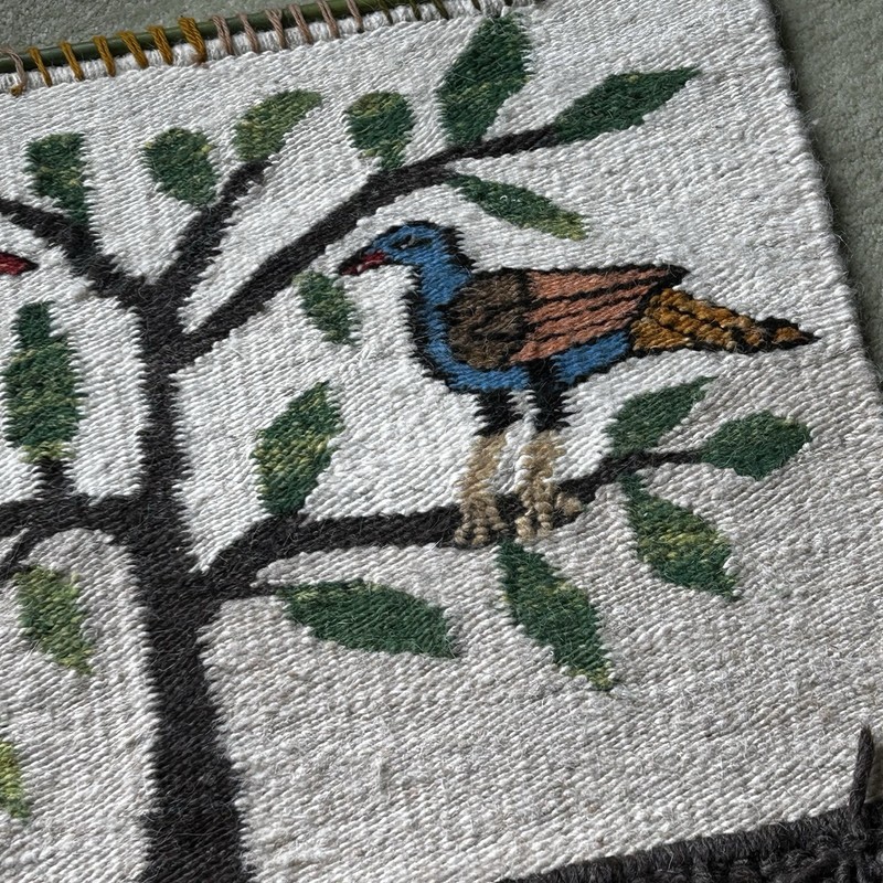 Handmade South African Wool Tapestry Birds Wall Hanging Folk Art gallery