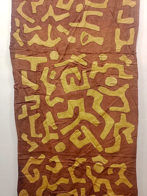 Antique Rare Collectible Hand Woven Traditional African Raffia Congo Textile gallery