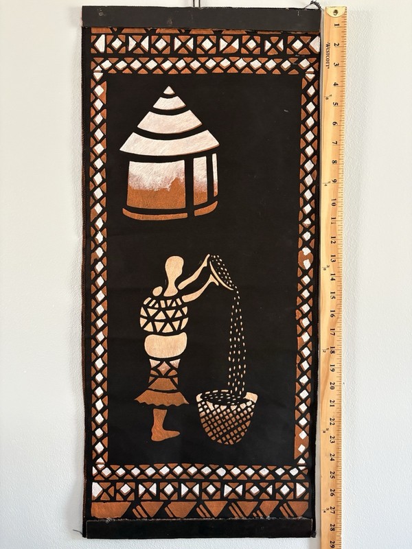 African Batik Art Cloth Unframed, 12x36 Inches From Zimbabwe gallery