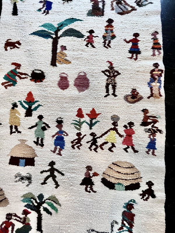 Marjorie Pope-Ellis School of Weaving Wool Rug (54”x27”) Sobantu South Africa gallery