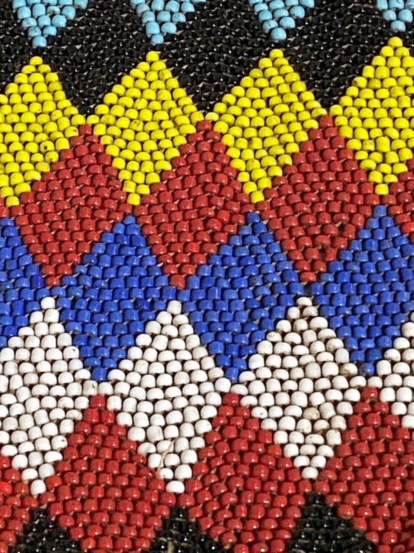 #6316 Ceremonial Skirt Kirdi Beaded Cache Sex Pikuran Cameroon 19" w gallery