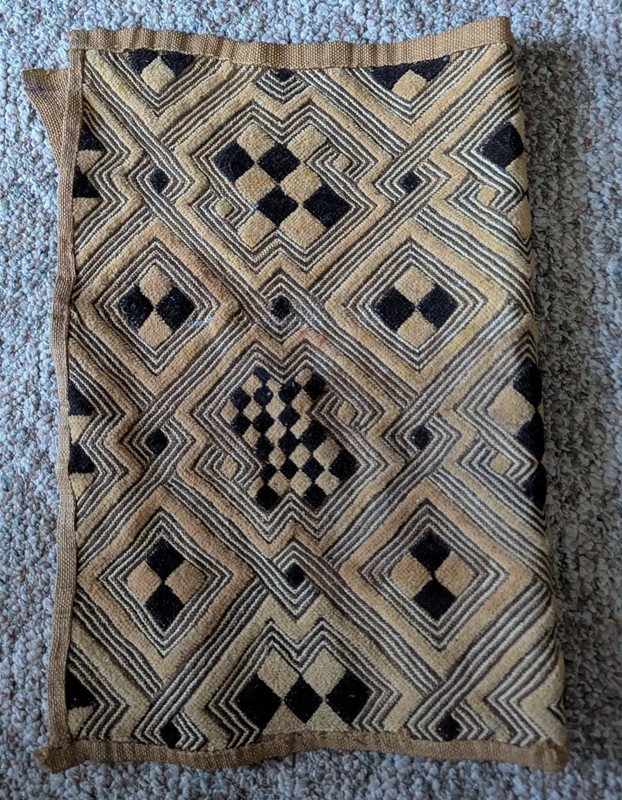 PREMIUM ORIGINAL KUBA RAFFIA CLOTH PANEL TEXTILE SHOOWA CURRENCY DR CONGO gallery
