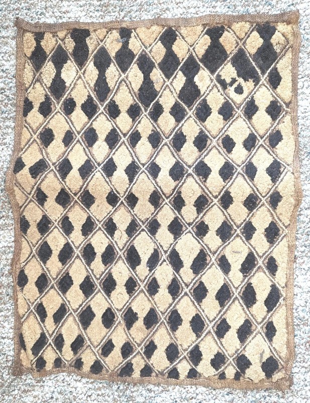 AFRICAN ORIGINAL KUBA RAFFIA CLOTH PANEL TEXTILE CURRENCY KASSAI SHOOWA DR CONGO