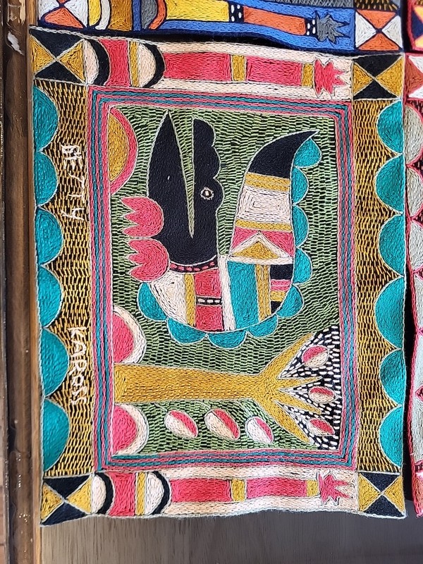 4 Kaross South African Art Embroidered Placemats Tapestry gallery