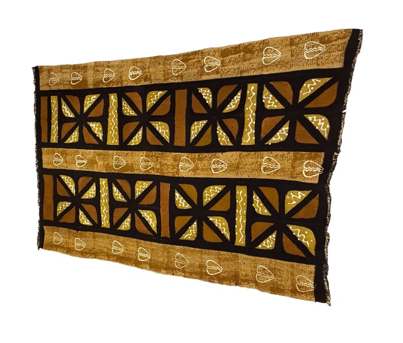 #6060 African Bogolan Mud Cloth Textile 61" H by 38" W gallery