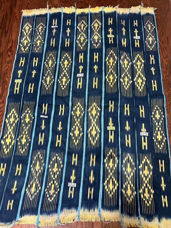 Hand woven Baule Stripwoven Textile Ivory Coast African Art 56" X 41" (#5) gallery