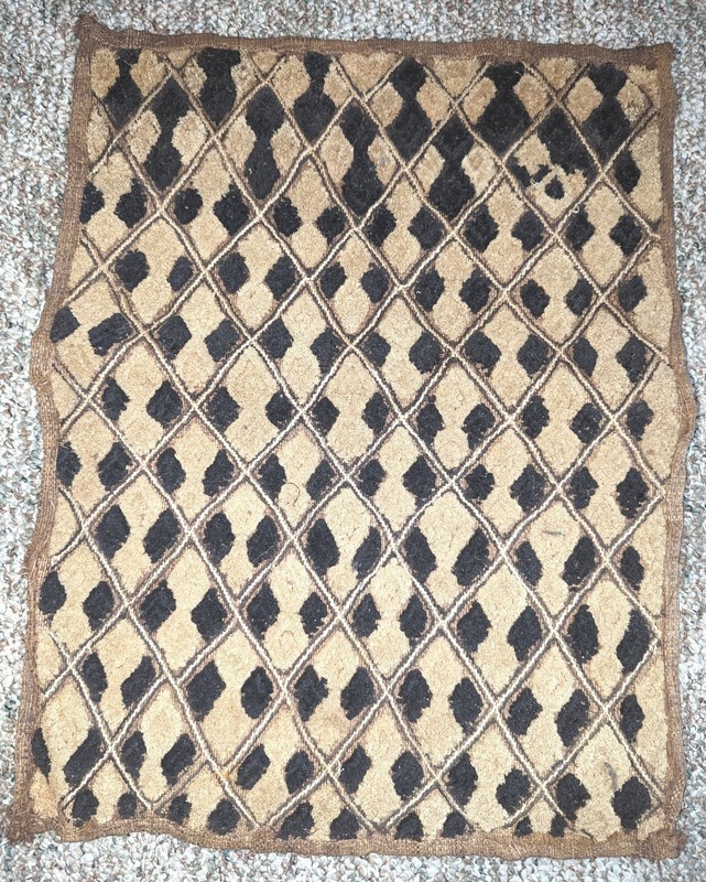 AFRICAN ORIGINAL KUBA RAFFIA CLOTH PANEL TEXTILE CURRENCY KASSAI SHOOWA DR CONGO gallery