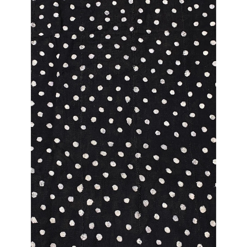 #4065 African Black and White Mud Cloth Textile / Blanket 65" by 39" gallery