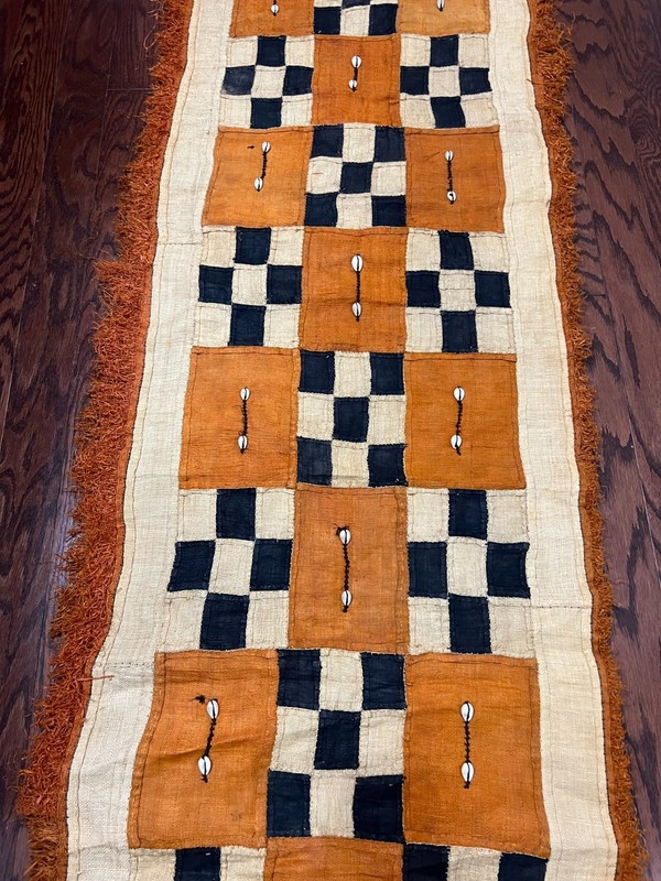 genuine 9 feet African (Congo) Kuba Raffia cloth fabric, natural woven handmade gallery