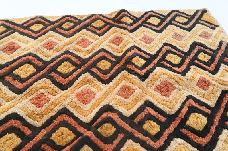 NEW Vintage African Kuba Shoowa Cloth Raffia Textile Panel 26x23 Kasai Velvet 13 gallery