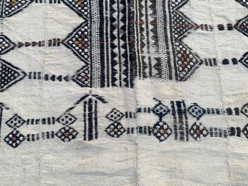 Vintage African Fulani Blanket Handmade Fulani Wedding Hanging Tent Mali 4x7 ft gallery