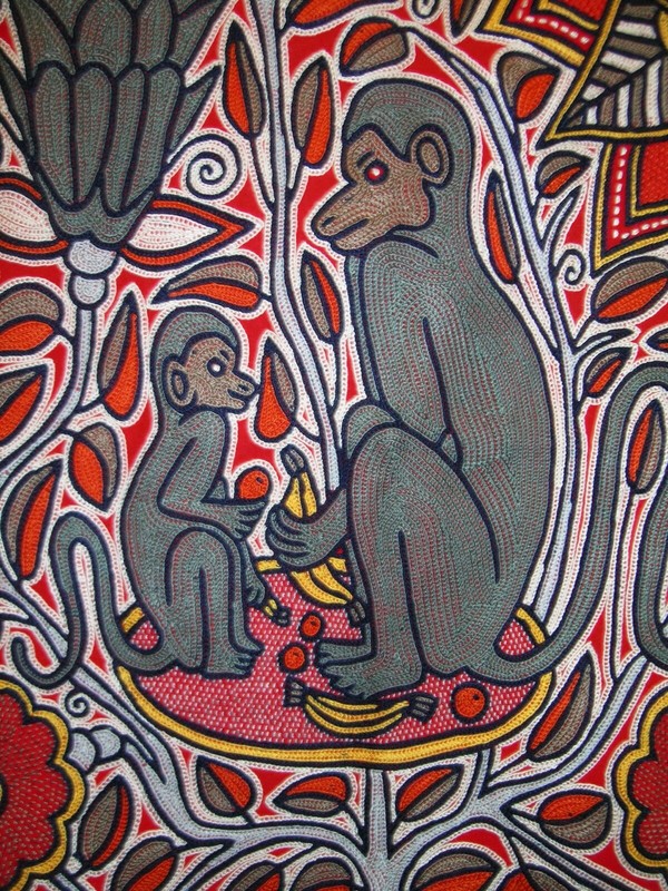 South Africa Monkey Floor Cushion Cover Tsonga Fair Trade Crossroads Kaross gallery