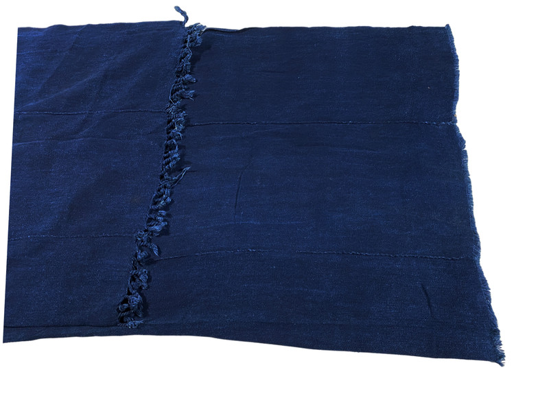 #5098 Fine Plain Indigo Cloth - Mossi Tribe Burkina Faso 60 " H x 62 " W gallery