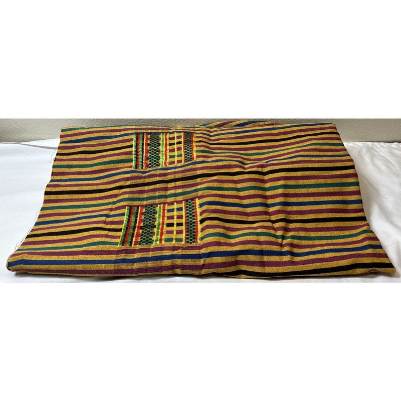 37.5×67″ Kente Cloth from Cameroon Africa Woven