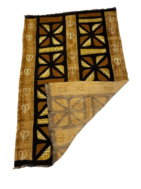#6060 African Bogolan Mud Cloth Textile 61" H by 38" W gallery