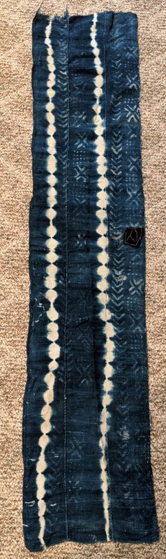 AFRICAN ORIGINAL HANDMADE COTTON TEXTILE STRIPWOVEN FABRIC WRAP DOGON NECK SCARF gallery