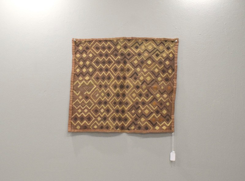 Kuba Cloth African Natural Woven Raffia Handmade Fabric Congo