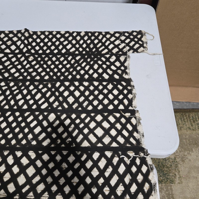 African Textile Art Mud Cloth | Geometric Grid Pattern | 69 x 49 inches gallery