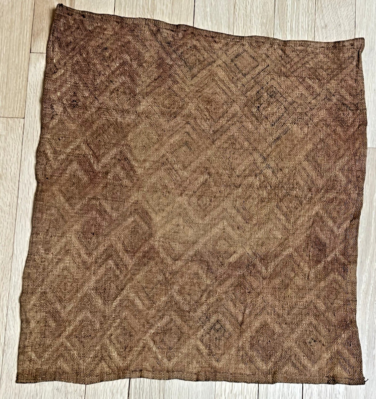 African Shoowa Kuba Cloth Raffia Textile Art Zaire #571 gallery