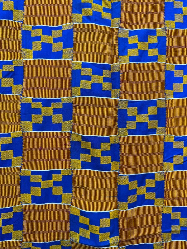 Vintage Stunning Hand Woven African Ewe Kente Cloth Textile 200x107 Cm gallery