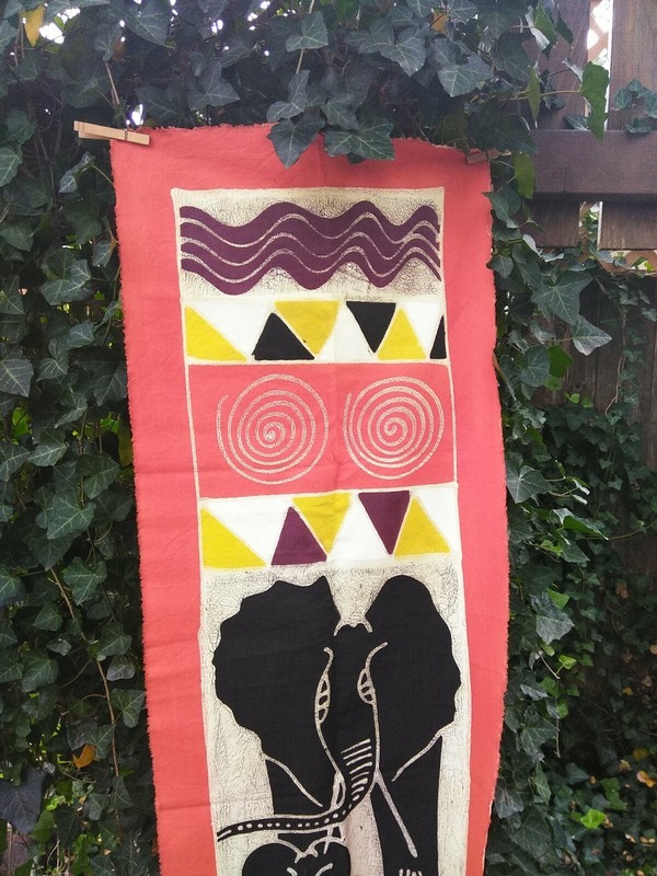 African hand painted Zimbabwe batik/table runner gallery