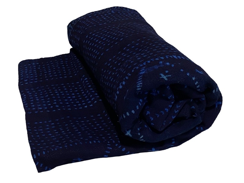 #6056 Fine Indigo Cloth - Mossi Tribe Burkina Faso 55" H by 42" W Set of Two gallery
