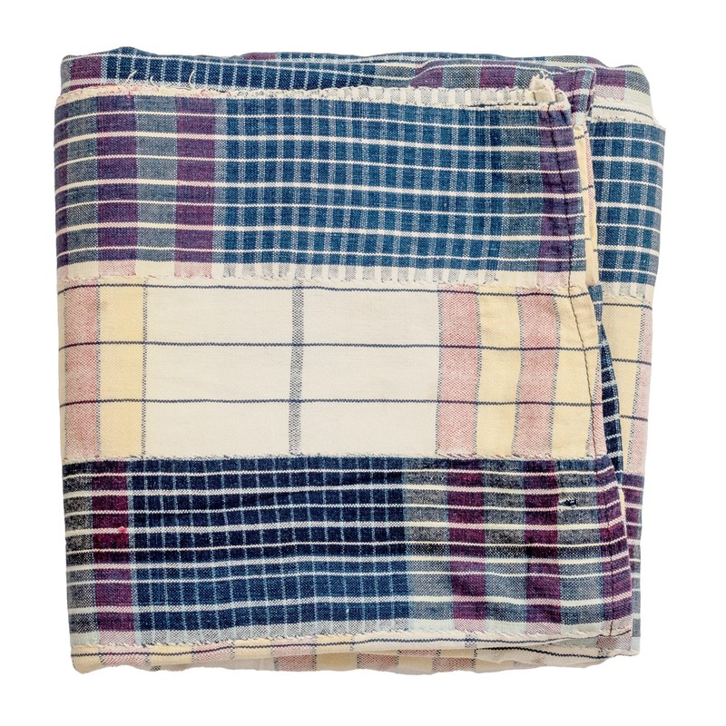 West African Bondoukou Indigo Cloth #16763 Burkina Faso Multicolor Cotton