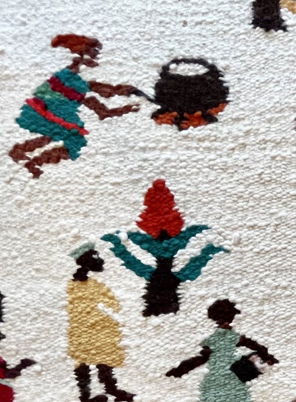 Marjorie Pope-Ellis School of Weaving Wool Rug (54”x27”) Sobantu South Africa gallery