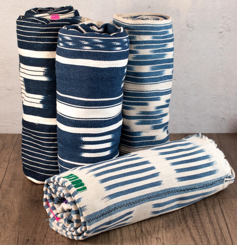 Shades of Blue West African Bondoukou Indigo Cloth Ivory Coast Cotton Handmade gallery