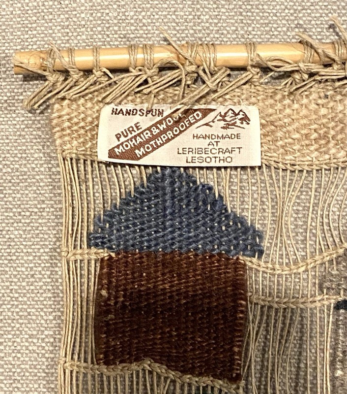 Hand Woven Mohair & Wool Wall Hanging Tapestry from Lesotho, Africa gallery