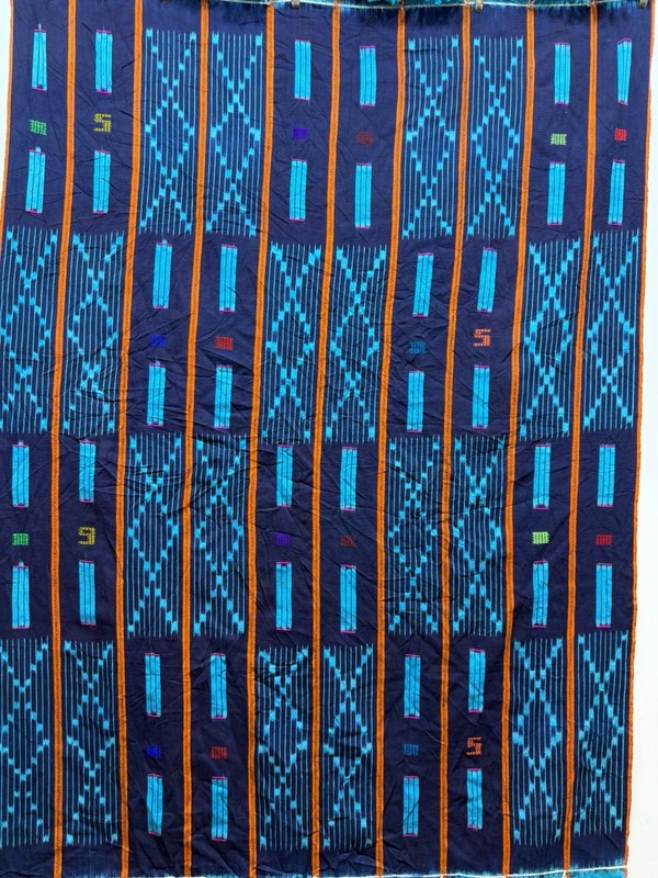 Vintage Fabulous African Baule Ikat Textile Cloth 150x110 Cm gallery