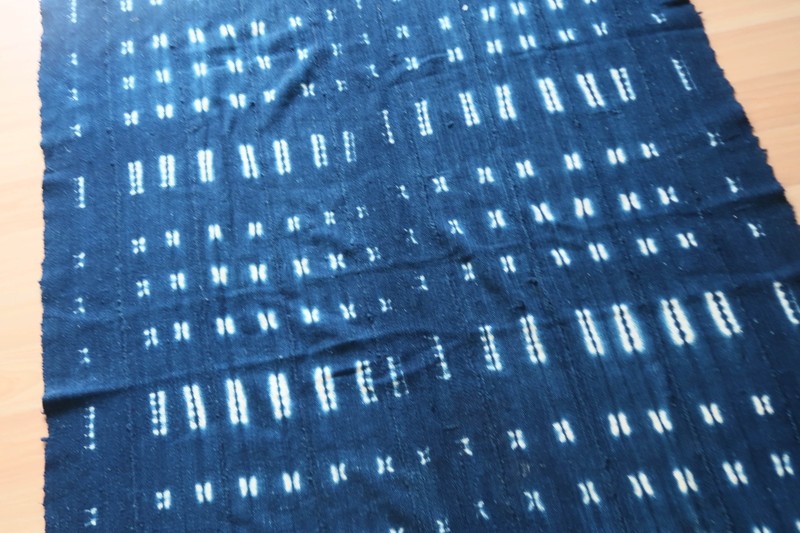 Vintage African Indigo Cloth - Mossi Tribe Burkina Faso - 46" x 65" Throw gallery