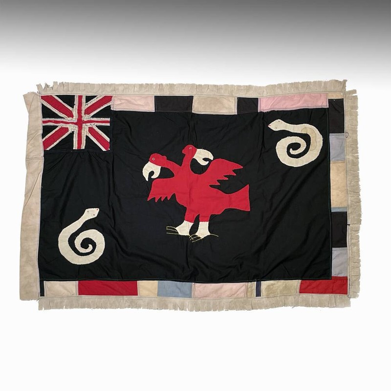 FRANKAA ASAFO MILITARY WARRIOR FLAG COTTON APPLIQUE FANTE GHANA WEST AFRICA
